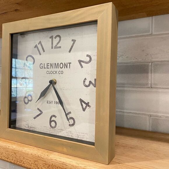 Decorative Accent Square Clock Wall Mount or Table Display Analog Clock - Picture 4 of 8